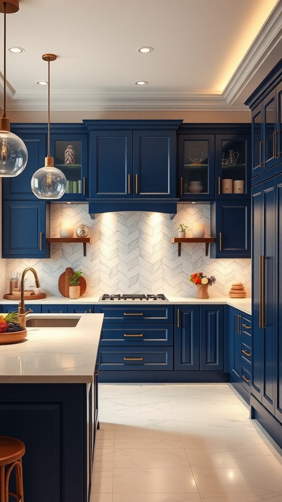 30 Inspiring Blue Kitchen Cabinet Ideas for a Fresh and Vibrant Look